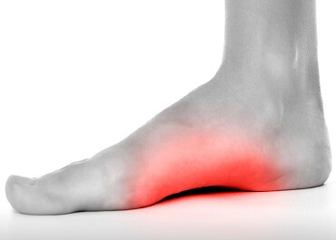 sharp pain heel of foot