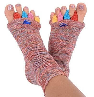 Toe Separator Socks, 3 Pairs Foot Alignment Socks Yoga Gym Massage